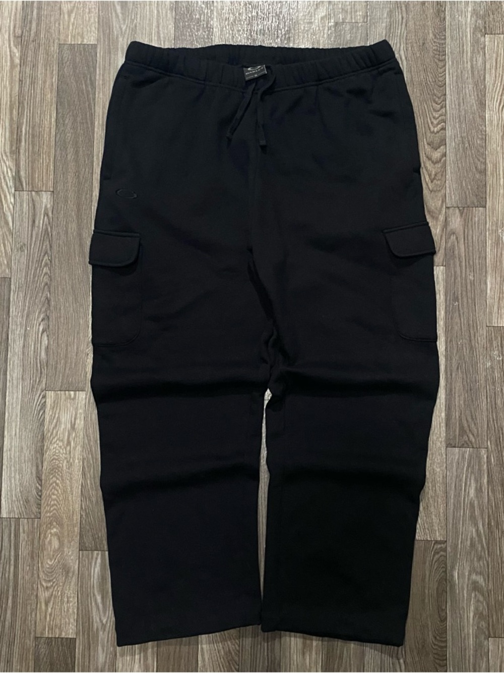 y2k Oakley Black Cargo Wide Leg Sweatpants